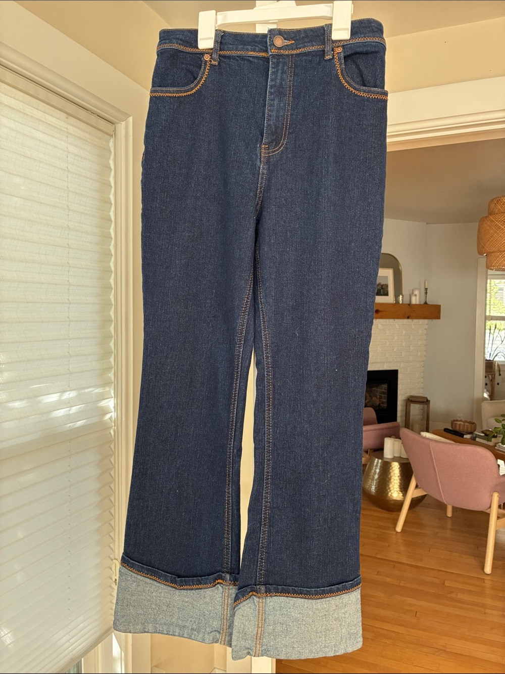 House of Harlow Women’s Dark Blue Bootcut Jeans - Comfortable Everyday Wear